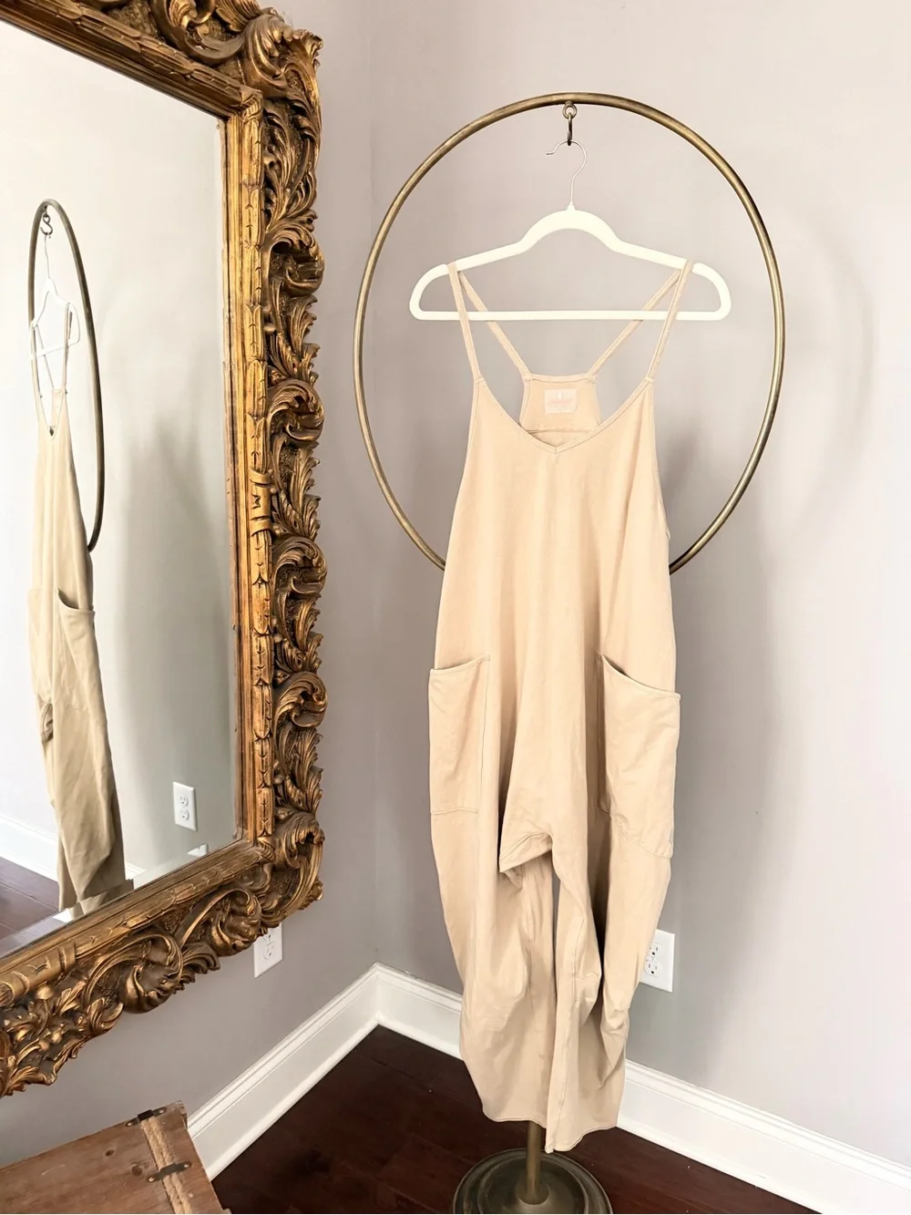 Free People Taupe Hotshot Onesie NWOT
